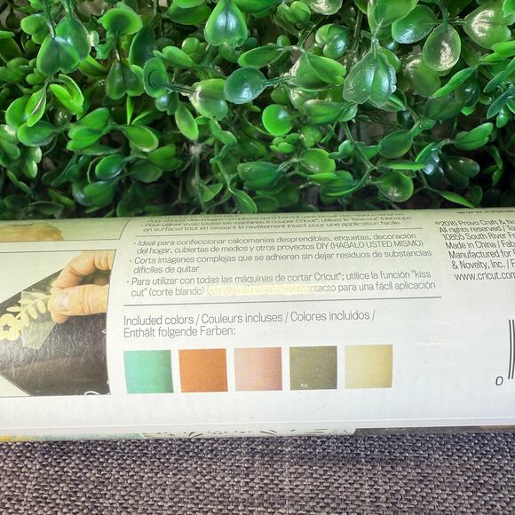 Cricut 5 Sheets 12X12 Adhesive Foil MatteTeal ,Coral, Pink, Dark Silver & Pink - Picture 6 of 12